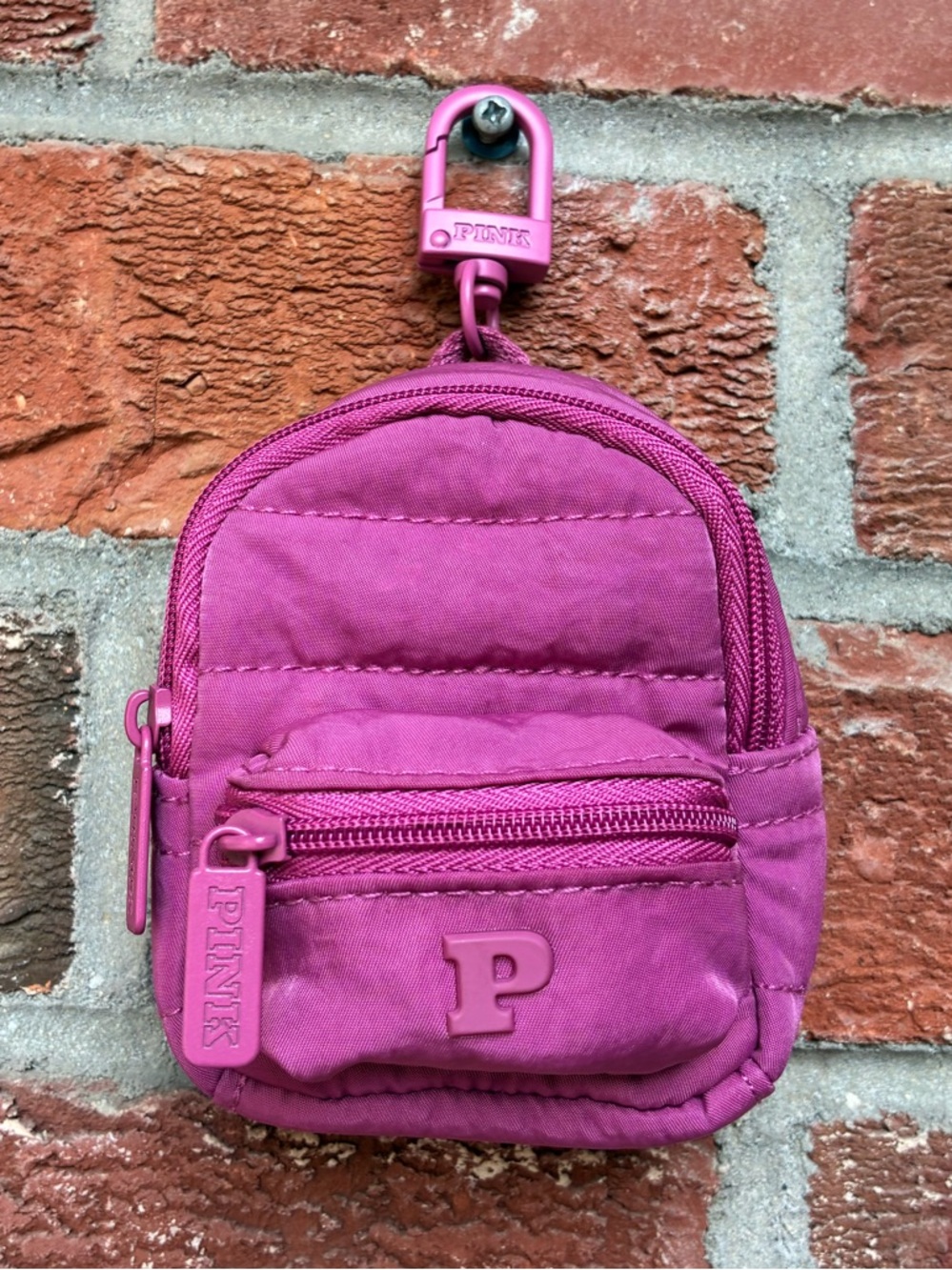PINK key chain Backpack Coin Pouch - Magenta Pink